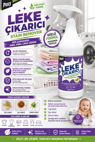 Poxy Laundry Textile Stain Remover 1 L Effective Problem Solver