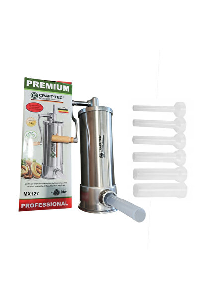 OEM Mașină de Umplut Cârnați Craft-Tec Germany MX127, Verticală, 6 KG, Inox, ...