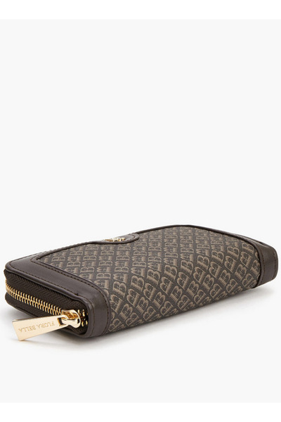 Flora Bella by Shoexpress Monogram Print Zip Around Wallet