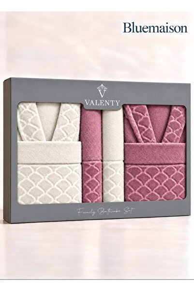 BlueMaison Valenty Midye Jacquard Boxed Bathrobe Set 6 Pieces |   Dowry Chest...