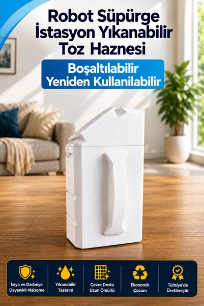 Dream E30 Ultra Uyumlu Yıkanabilir Yeniden Kullanılabilir Robot Süpürge Haznesi
