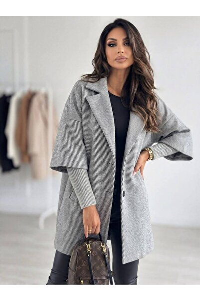 MAXORA SHOP Vivian striped jacket with knitted cuffs