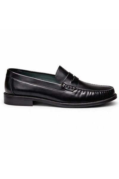 Achelois Monarch Erkek Hakiki Deri Kahverengi Penny Loafer Klasik Günlük Ayak...