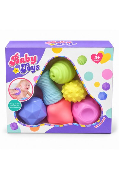 Generic Brand Soft Sensory Toys Set for Kids - 6 Piece Colorful Sensory Bin Filler