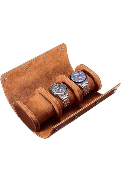 LinJie Travel Watch Organizer,LinJie Watch Roll Travel Case 3 slot,Watch Case...