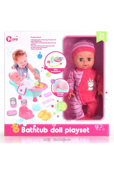Blue Toys Κούκλα μωρό με σετ μπάνιου και αξεσουάρ (MKO250769)