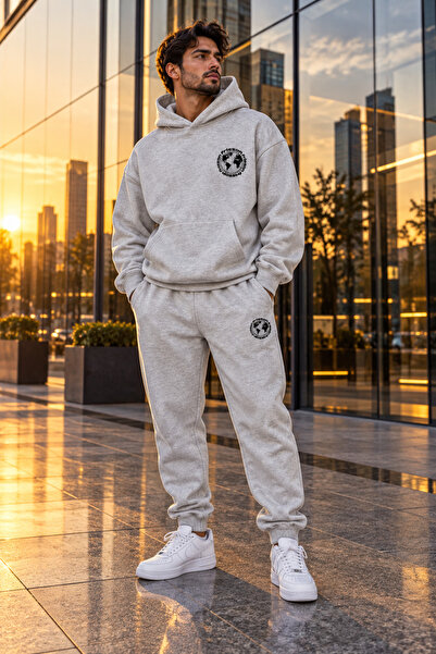 Frisson Printed Top and Bottom Tracksuit Set