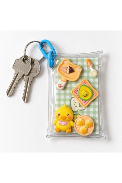 Meyra Accessories Transparent Bag Accessory with Cute Figures