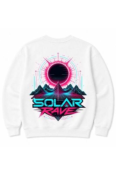 Rabona Fashion Hanorac Solar Wave cu guler tip crewneck