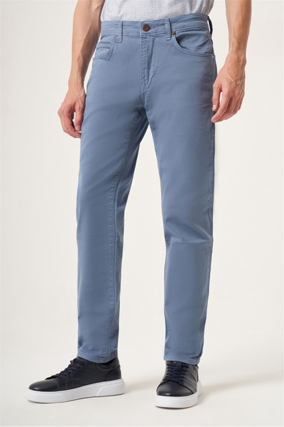 İmza A.Turkuaz 5 Pocket Gabardine Slim Fit Cotton Trousers 1003265317