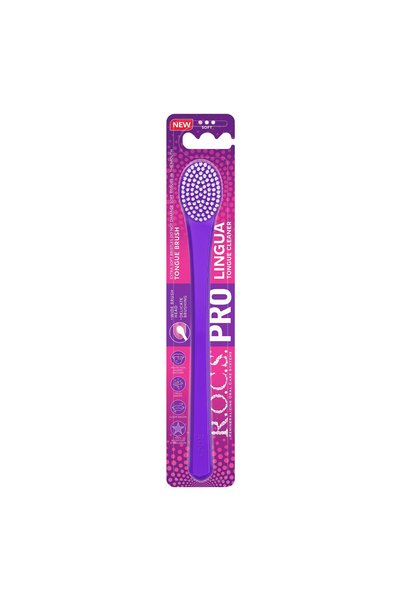 R.O.C.S. PRO LINGUA Tongue Brush – Extra Soft Bristles, Wide Brush Head, Tong...