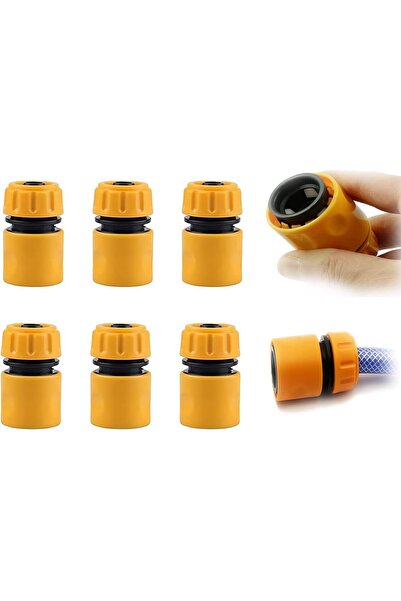SYOSI 6 Pack Hose End Quick Connectors, Garden Hose Pipe Adapters, 1/2 Inch T...