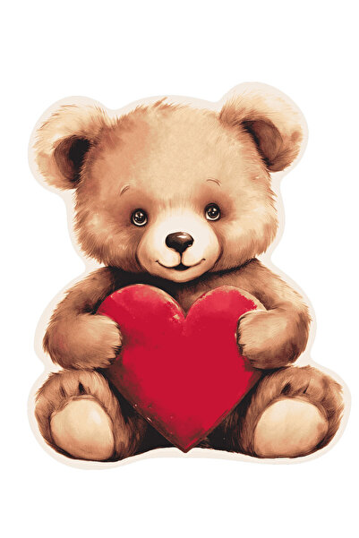 Javoli Urs Heart Perna decorativă în formă de ursuleț, 39x33 cm