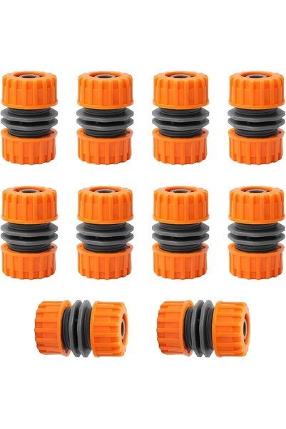 JOYZZZ Hose Pipe Connector, 10 Pieces Quick Connect Hose Fittings for 1/2 Inc...