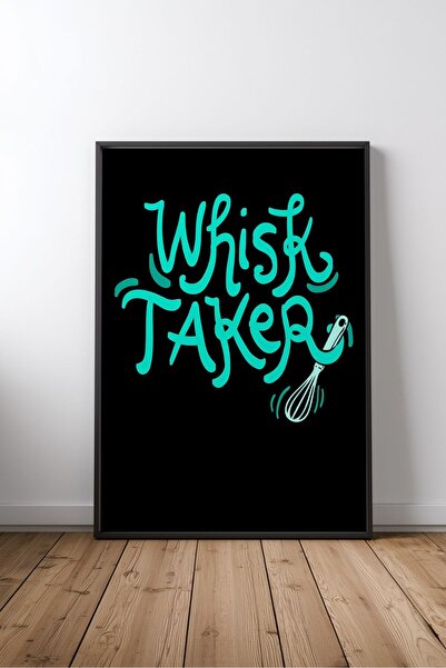KEYFHOME Whisk Taker Pastacı Amuzant Scris înrămat MDF Tablou Poster Bucătări...