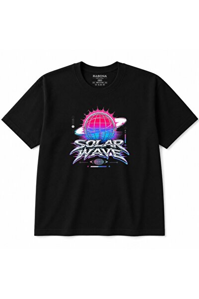 Rabona Fashion Tricou Solar Wave Retro Synthwave