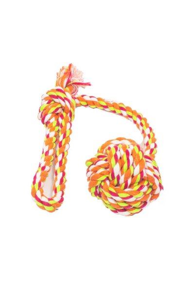 Generic Brand Braided Cotton Rope Toy for Dogs - Orange Chew Toy for Dental H...