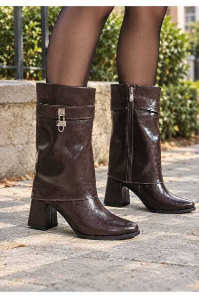LEYDİ SHOES CIZME DE DAMĂ ALINA CU CATARAMĂ DIN PIEI LĂCUITE