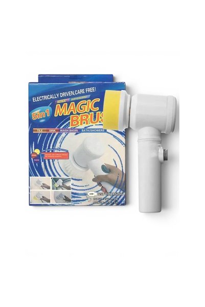 MagicBrush Professional Rechargeable Cleaning Brush, 5 In 1, White, 11 X 20 C...