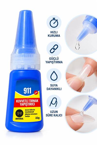 Tikatti 911 Fırçalı Tırnak Yapıştırıcısı