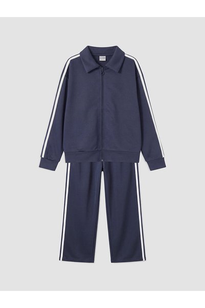 LC Waikiki Shirt Collar Girls' Tracksuit Set