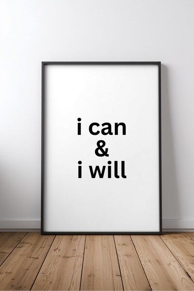 KEYFHOME Cuvântul motivațional în limba engleză I Can & I Will nr. 2 Poster d...