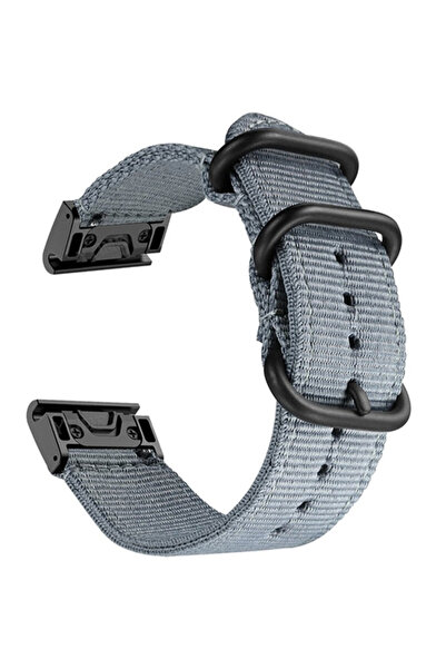 XGSM Curea de nailon QuickFit 20mm pentru Garmin Fenix 5S/6S/7S/8 43mm, Gri