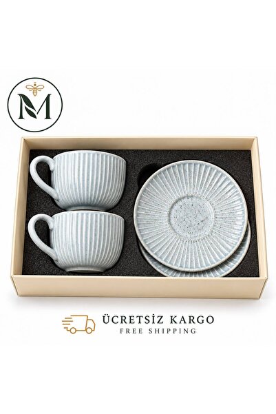 Generic Brand Set of cups and saucers for 2 people – In a gift box