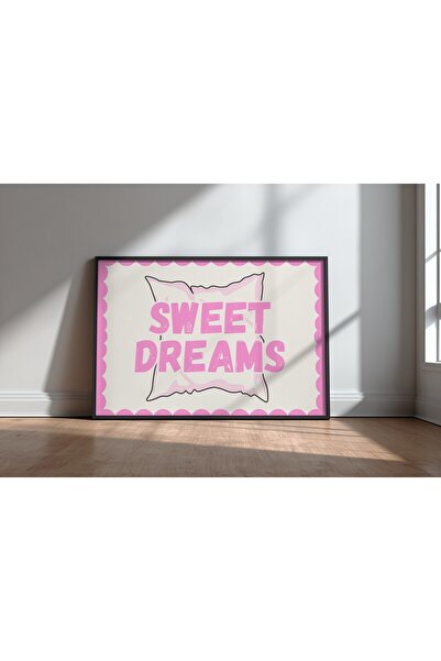 KEYFHOME Sweet Dreams Dormitor cu cadru scris, tablou din MDF, poster, decor ...