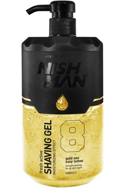 NISHMAN Shaving Gel 8 Fresh Active Shaving Gel Gold One 1000 ml
