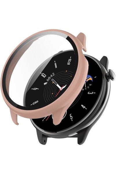 XGSM Carcasă 2 în 1 + Sticlă securizată pentru Amazfit GTR Mini, Roz
