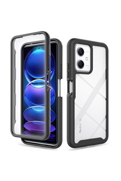 XGSM Husă pentru Xiaomi Redmi Note 12 5G / POCO X5 5G, Antișoc, cu folie, neagră