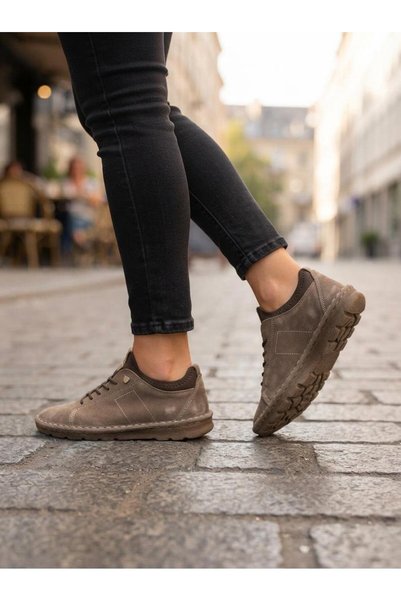 DİVA Mink Suede Leather Elastic Women's Casual Shoes