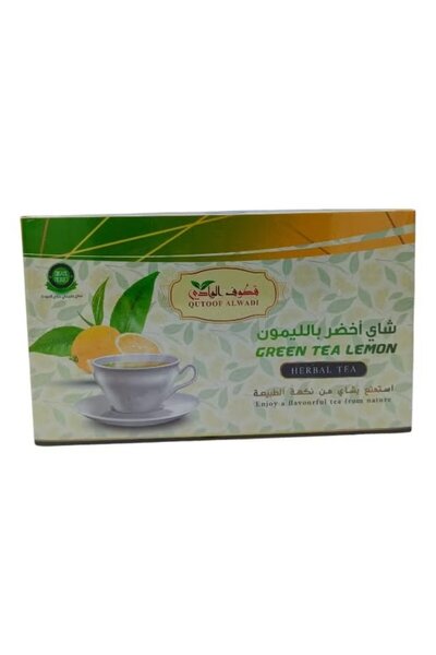 Qutoof Alwadi Green tea with lemon 24 bags