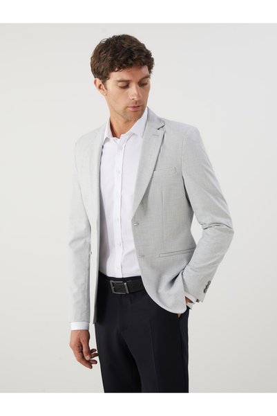 LC Waikiki Nevavm Farkıyla Lcw Business Gray Plain Narrow & Slim Men's Blazer...