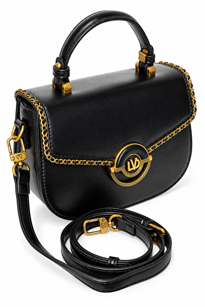 Levidor Black Oval Case Stylish Women's Hand and Shoulder Bag with Chain and ...