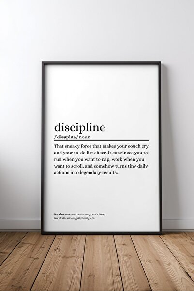 KEYFHOME Definiție Disciplină Citat Motivațional în Engleză Nr. 2 Poster de b...