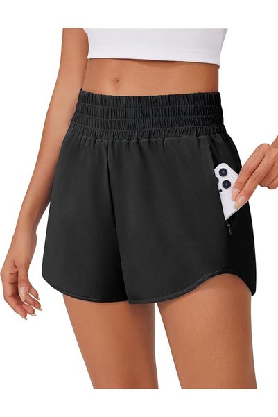 GENERAL PINSPARK High Waisted Running Shorts for Women 2.5" Mesh Liner Quick ...