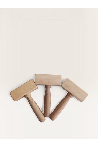 dnz DENİZ AHŞAP Wooden Nutcracker, Walnut, Hazelnut Cracker Square Set of 3