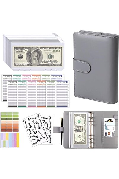 HONPOLO A6 Loose-leaf Budget Binder, PU Leather Notebook with Cash Storage, F...
