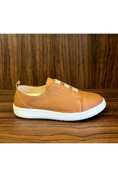 Caffcas Genuine Leather Orange Handmade Casual Women's Shoes Melita