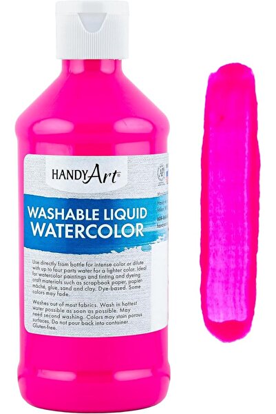 Handy Art ألوان مائية سائلة قابلة للغسل، 8 أونصة، أصفر