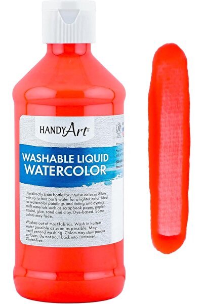 Handy Art ألوان مائية سائلة قابلة للغسل، 8 أونصة، أصفر