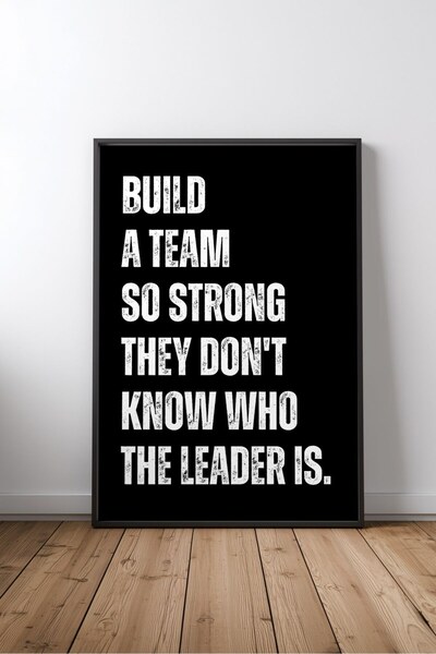 KEYFHOME Teamwork english motivational quote framed mdf painting poster offic...