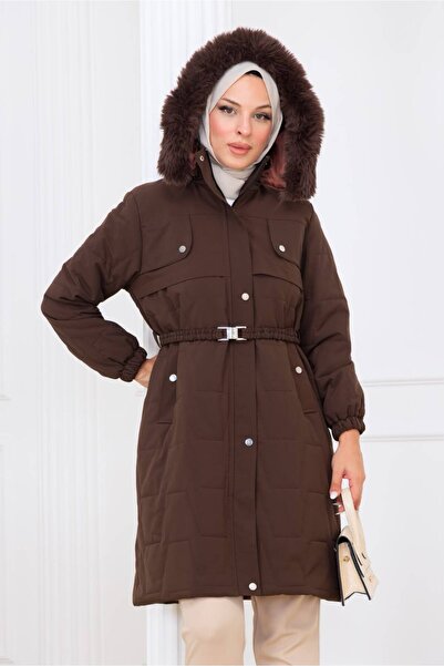 lavrisa Women's Belted Montana Fabric Coat