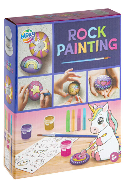Javoli Unicorn Unicorn Set de pictură pe pietre colorate cu autocolante