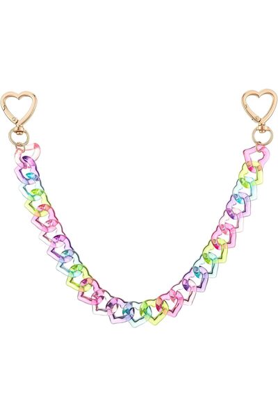 Generic 12.4" Acrylic Heart Bag Chain Strap Replacement Shoulder Chains for H...