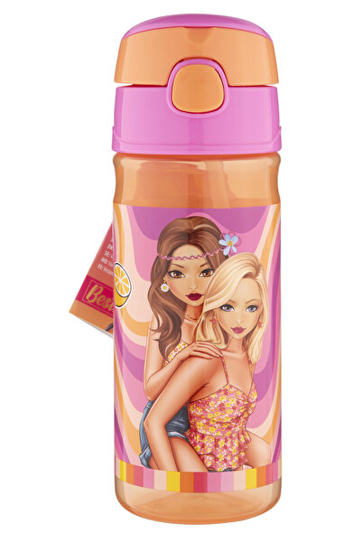 Javoli Colorful Besties Plastic Bottle for Girls with Straw and Hook 450 ml