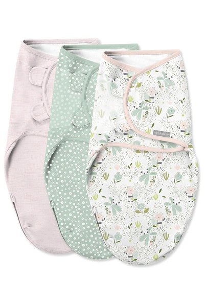 SwaddleMe By Ingenuity Κουβέρτα Φασκιώματος Μονόγραμμα 3 τεμάχια Πάντα Πικαμπ...