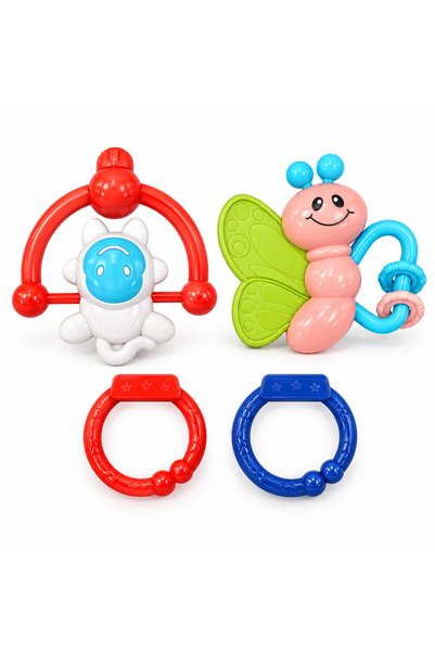 Generic Brand Infant Rattle Set - 2 Toys with 2 Hangings